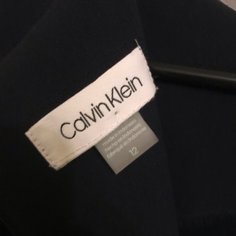 Calvin Klein blue dress.
